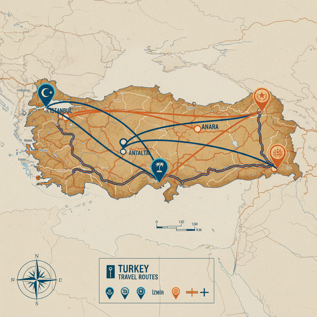 Türkiye haritası rotalar