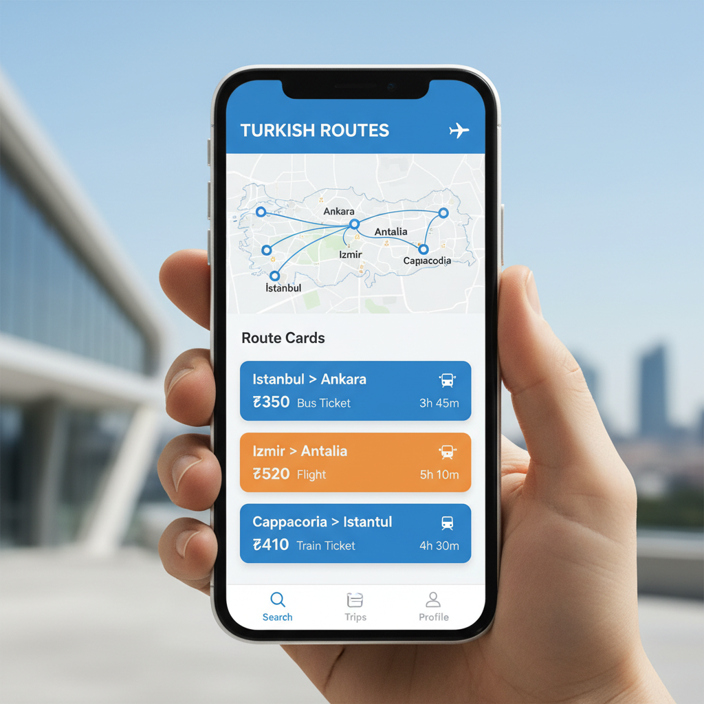 RouteMarmara uygulama arayüzü